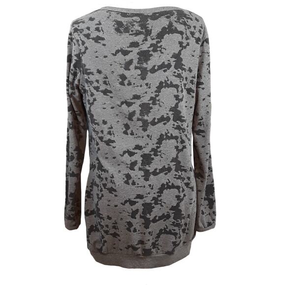 You Smile Embellished Microphone Crewneck Long Sleeve Sweatshirt Grey Music M - Picture 8 of 8